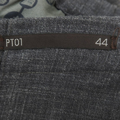 [Used] PT01 Stretch Polyester Wool Linen Nylon Easy Slacks Pants Dark Gray [44] [Condition Rank D] [Men&