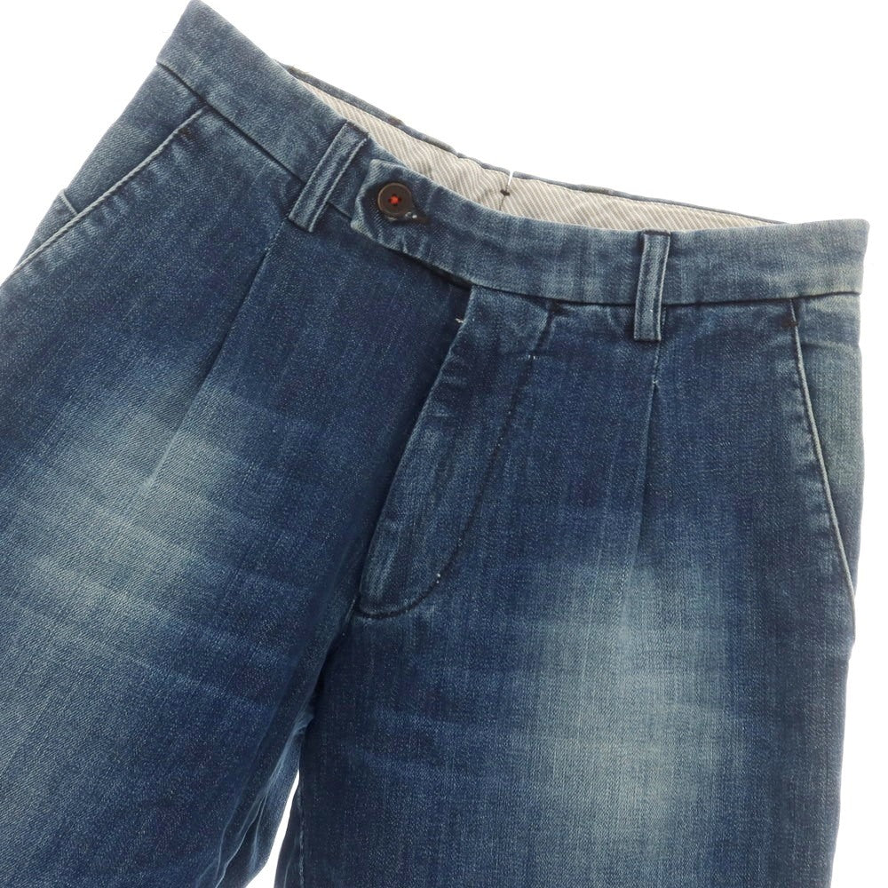 【中古】ベルウィッチ BERWICH ストレッチ コットン ジーンズ デニムパンツ ネイビーインディゴ【 42 】【 状態ランクC 】【 メンズ 】