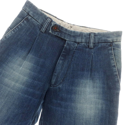 【中古】ベルウィッチ BERWICH ストレッチ コットン ジーンズ デニムパンツ ネイビーインディゴ【 42 】【 状態ランクC 】【 メンズ 】