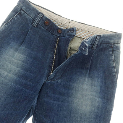 【中古】ベルウィッチ BERWICH ストレッチ コットン ジーンズ デニムパンツ ネイビーインディゴ【 42 】【 状態ランクC 】【 メンズ 】