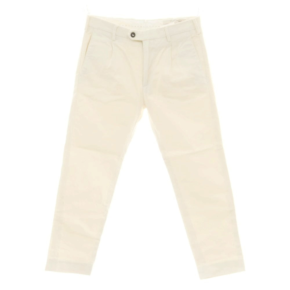【中古】ベルウィッチ BERWICH ストレッチ コットン カジュアルスラックスパンツ アイボリー【 42 】【 状態ランクC 】【 メンズ 】