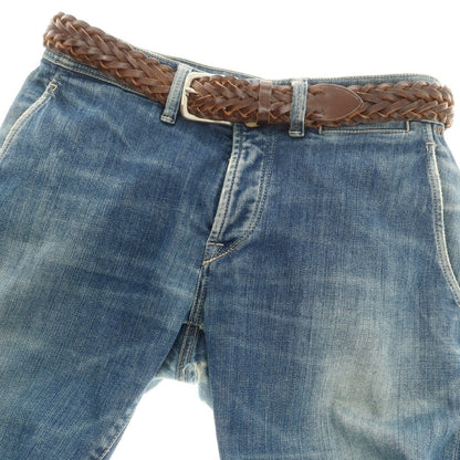 【中古】ホワイトハウスコックス Whitehouse Cox レザー メッシュ ベルト ブラウン【 30 】【 状態ランクB 】【 メンズ 】