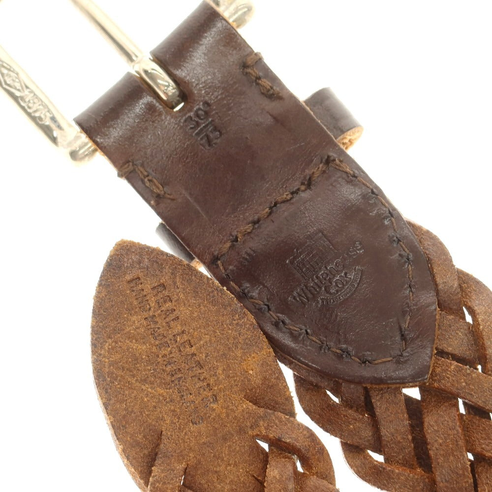 【中古】ホワイトハウスコックス Whitehouse Cox レザー メッシュ ベルト ブラウン【 30 】【 状態ランクB 】【 メンズ 】