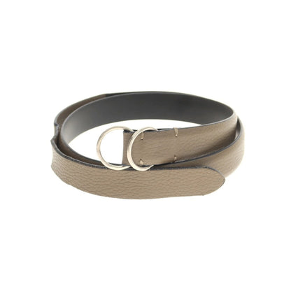 [Used] ARALDI 1930 Shrink Leather Double Ring Belt Taupe [80] [Condition Rank C] [Men&