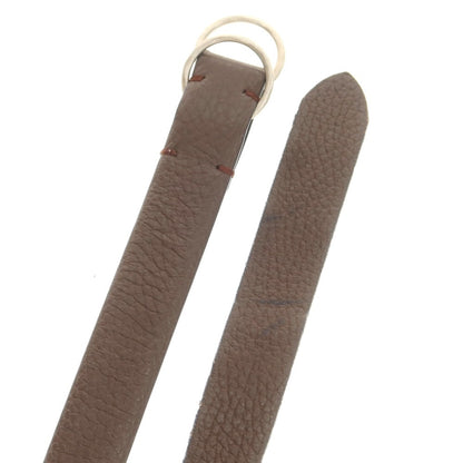 [Used] ARALDI 1930 Shrink Leather Double Ring Belt Brown [80] [Condition Rank C] [Men&