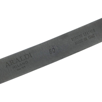 [Used] ARALDI 1930 Shrink Leather Double Ring Belt Brown [80] [Condition Rank C] [Men&