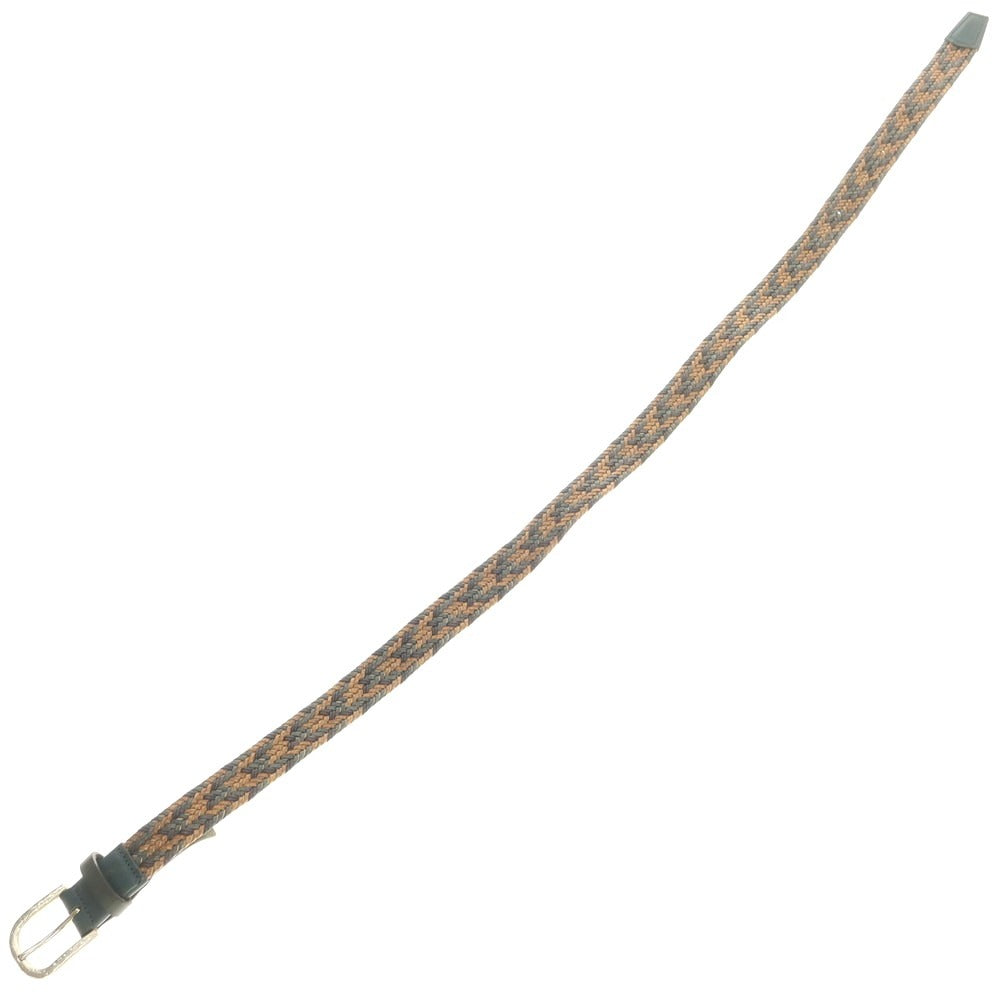【中古】アラルディ 1930 ARALDI1930 レザー メッシュ ベルト グリーンxベージュ【 85 】【 状態ランクB 】【 メンズ 】