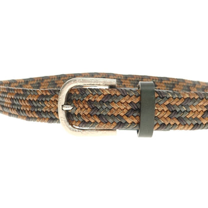 【中古】アラルディ 1930 ARALDI1930 レザー メッシュ ベルト グリーンxベージュ【 85 】【 状態ランクB 】【 メンズ 】