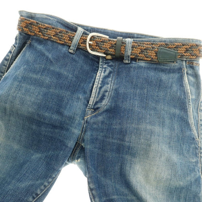 【中古】アラルディ 1930 ARALDI1930 レザー メッシュ ベルト グリーンxベージュ【 85 】【 状態ランクB 】【 メンズ 】