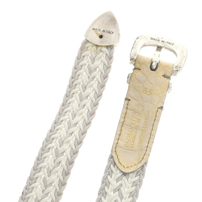 【中古】パオロ ヴィターレ PAOLO VITALE メッシュ ベルト グレーxホワイト【 85 】【 状態ランクC 】【 メンズ 】