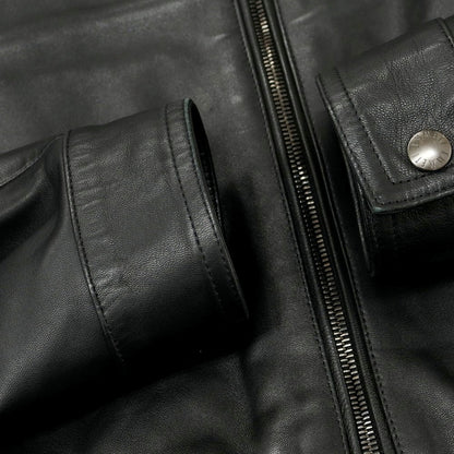 【中古】エンメティ EMMETI JURI ラムレザー ライダースジャケット ブラック【 48 】【 状態ランクB 】【 メンズ 】