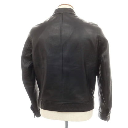 【中古】エンメティ EMMETI JURI ラムレザー ライダースジャケット ブラック【 48 】【 状態ランクB 】【 メンズ 】
