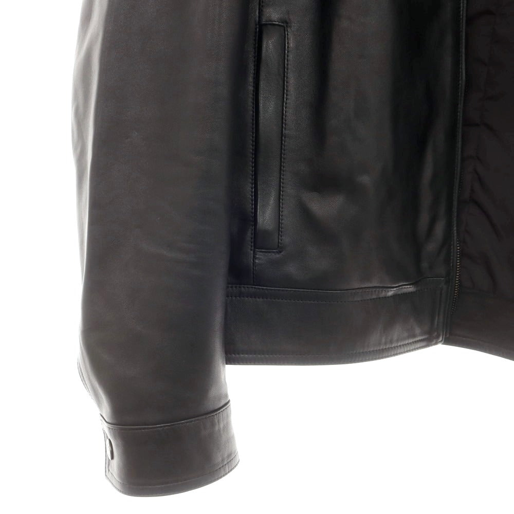 【中古】エンメティ EMMETI JURI ラムレザー ライダースジャケット ブラック【 48 】【 状態ランクB 】【 メンズ 】