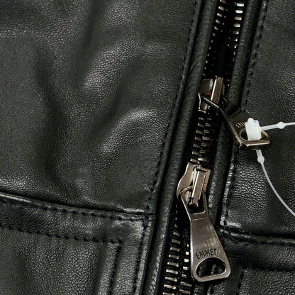 【中古】エンメティ EMMETI JURI ラムレザー ライダースジャケット ブラック【 48 】【 状態ランクB 】【 メンズ 】