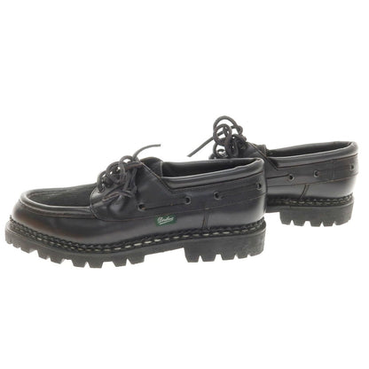 【中古】【未使用】パラブーツ Paraboot CHIMEY ハラコ デッキシューズ ブラック【 8 】【 状態ランクS 】【 メンズ 】