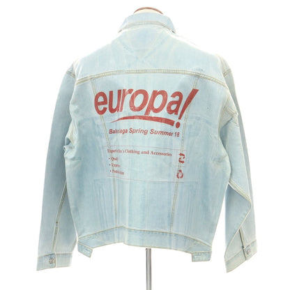 [Used] BALENCIAGA Big Silhouette Coated Denim Jacket Washed Blue [48] [Condition Rank C] [Men&