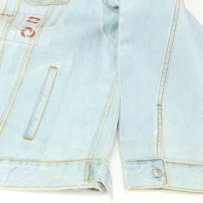 [Used] BALENCIAGA Big Silhouette Coated Denim Jacket Washed Blue [48] [Condition Rank C] [Men&
