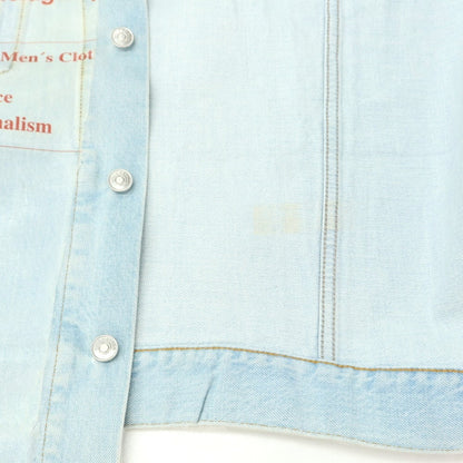 [Used] BALENCIAGA Big Silhouette Coated Denim Jacket Washed Blue [48] [Condition Rank C] [Men&
