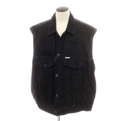 [Used] Off-White Big Silhouette Sleeveless Denim Jacket Black [L] [Condition Rank B] [Men&