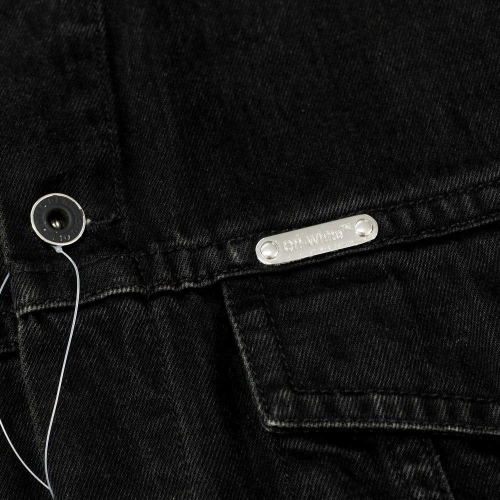 [Used] Off-White Big Silhouette Sleeveless Denim Jacket Black [L] [Condition Rank B] [Men&