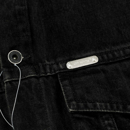 [Used] Off-White Big Silhouette Sleeveless Denim Jacket Black [L] [Condition Rank B] [Men&