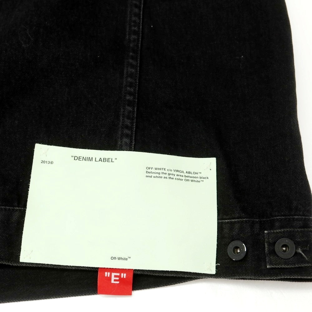 【中古】オフホワイト OFF-WHITE ビッグシルエット ノースリーブ デニムジャケット ブラック【 L 】【 状態ランクB 】【 メンズ 】[EPD]