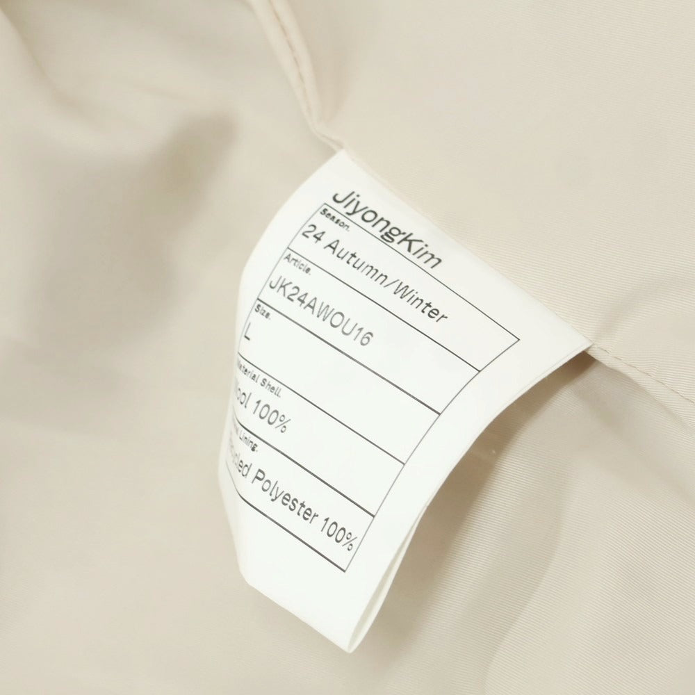 【中古】ジヨン キム Jiyong Kim ウール ワイドシルエット ジップアップブルゾン ライトベージュ【 L 】【 状態ランクB 】【 メンズ 】