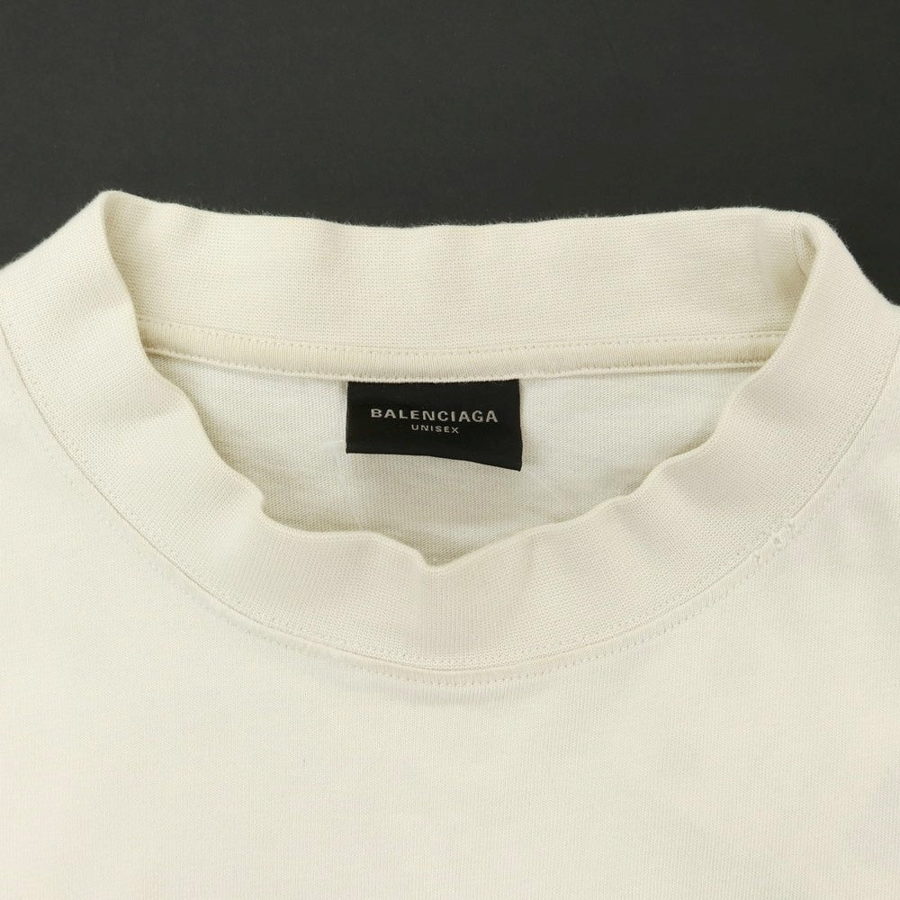 [Used] BALENCIAGA Cotton Crew Neck Short Sleeve T-Shirt Light Sand Beige [4] [Condition Rank C] [Men&