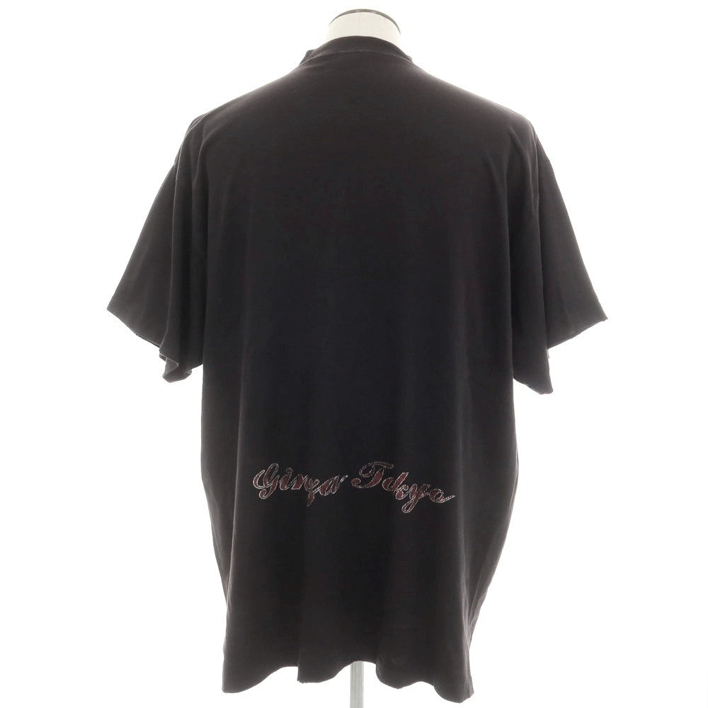 [Used] BALENCIAGA Ginza store opening commemorative cotton crew neck short sleeve T-shirt black [4] [Condition rank C] [Men&