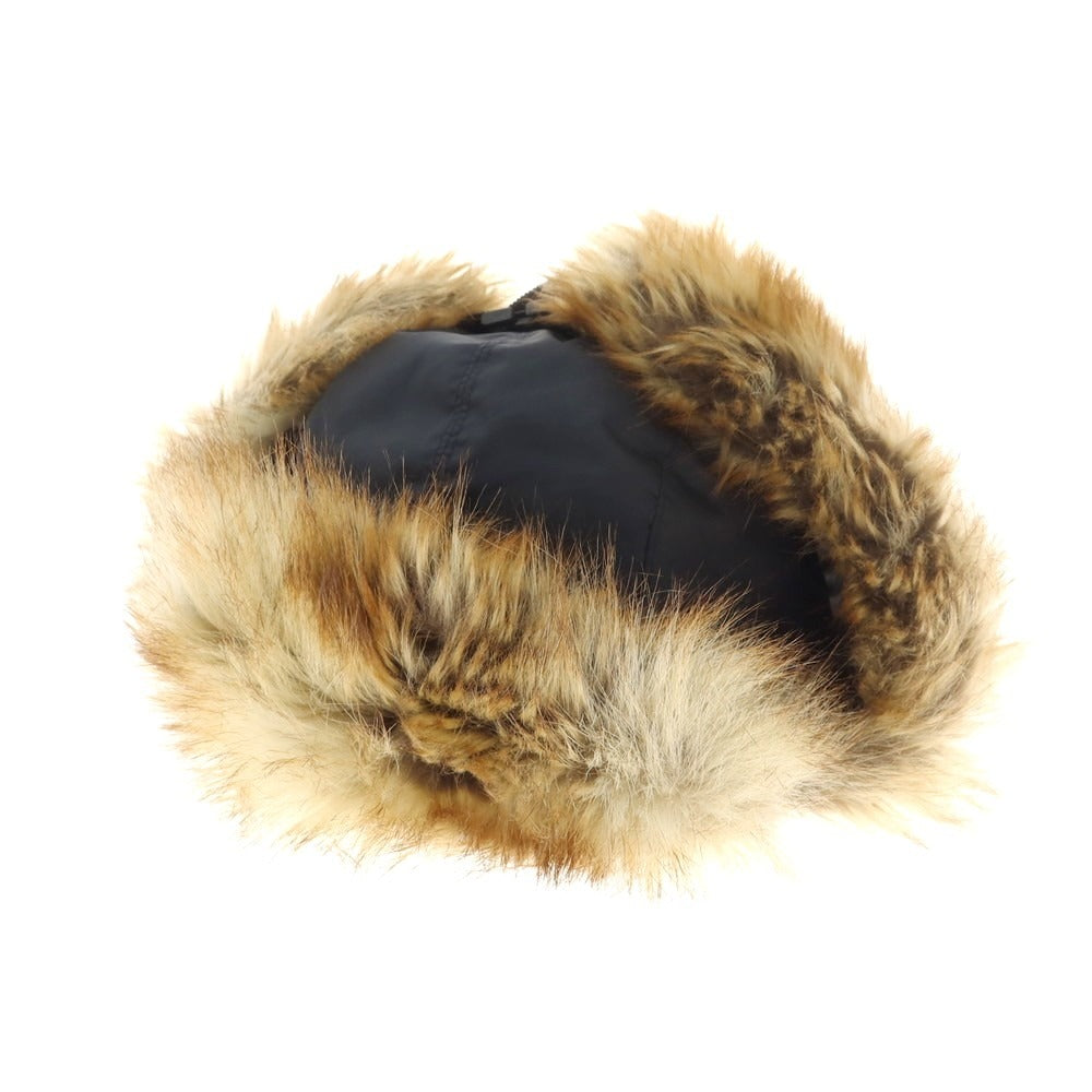 【中古】サカイ Sacai ポリエステル ファー キャップ ブラック【 状態ランクB 】【 ユニセックス 】