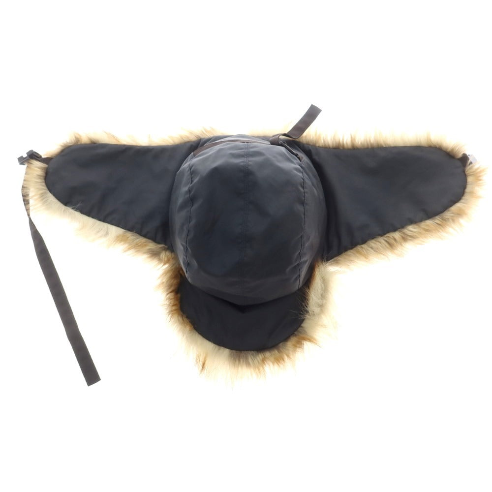 【中古】サカイ Sacai ポリエステル ファー キャップ ブラック【 状態ランクB 】【 ユニセックス 】