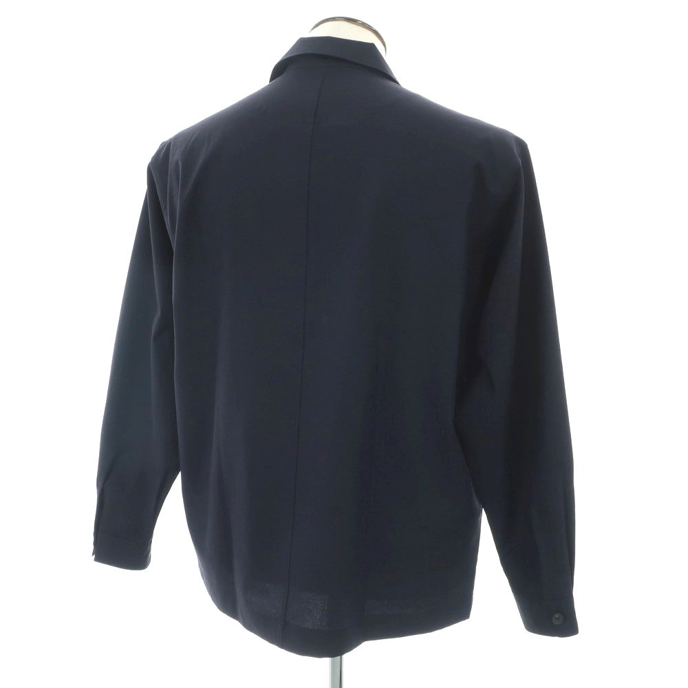 【中古】ビューティアンドユースユナイテッドアローズ BEAUTY&amp;YOUTH UNITED ARROWS ポリエステル カジュアルシャツ ネイビー【 L 】【 状態ランクB 】【 メンズ 】