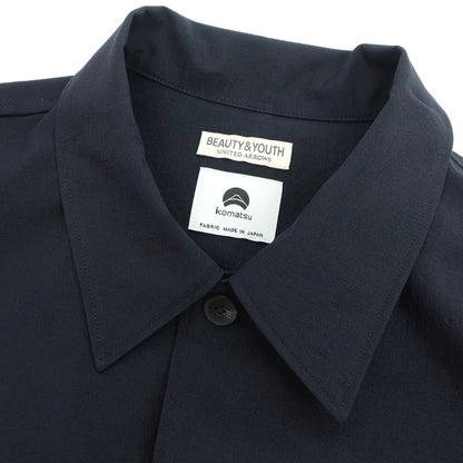 【中古】ビューティアンドユースユナイテッドアローズ BEAUTY&amp;YOUTH UNITED ARROWS ポリエステル カジュアルシャツ ネイビー【 L 】【 状態ランクB 】【 メンズ 】