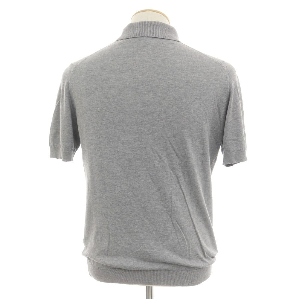 [Used] John Smedley JOHN SMEDLEY High gauge Sea Island cotton short sleeve polo knit gray [M] [Condition rank B] [Men&