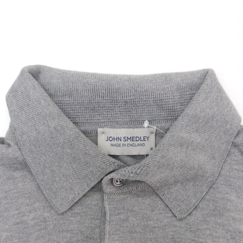 [Used] John Smedley JOHN SMEDLEY High gauge Sea Island cotton short sleeve polo knit gray [M] [Condition rank B] [Men&