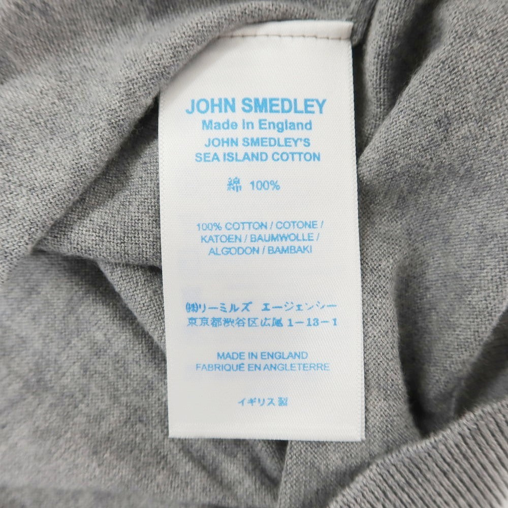 [Used] John Smedley JOHN SMEDLEY High gauge Sea Island cotton short sleeve polo knit gray [M] [Condition rank B] [Men&