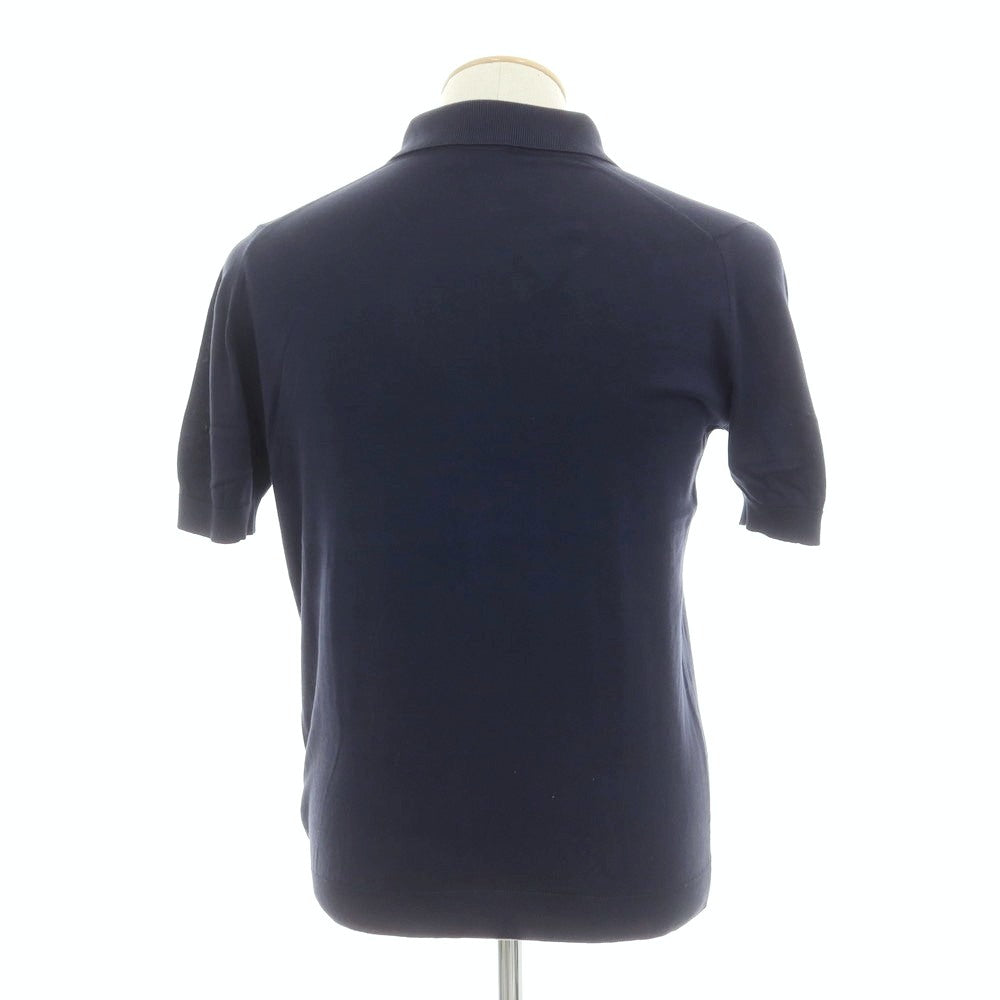 [Used] John Smedley JOHN SMEDLEY High gauge Sea Island cotton short sleeve polo knit navy [M] [Condition rank B] [Men&