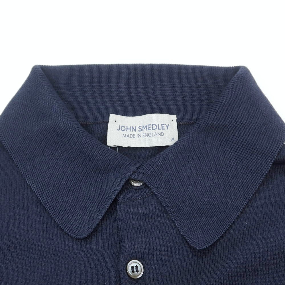 [Used] John Smedley JOHN SMEDLEY High gauge Sea Island cotton short sleeve polo knit navy [M] [Condition rank B] [Men&