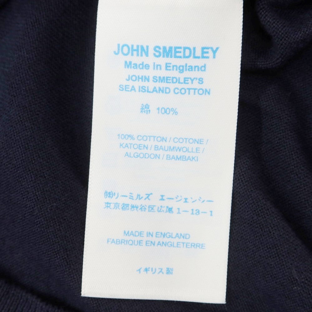 [Used] John Smedley JOHN SMEDLEY High gauge Sea Island cotton short sleeve polo knit navy [M] [Condition rank B] [Men&