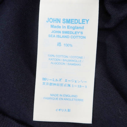 [Used] John Smedley JOHN SMEDLEY High gauge Sea Island cotton short sleeve polo knit navy [M] [Condition rank B] [Men&