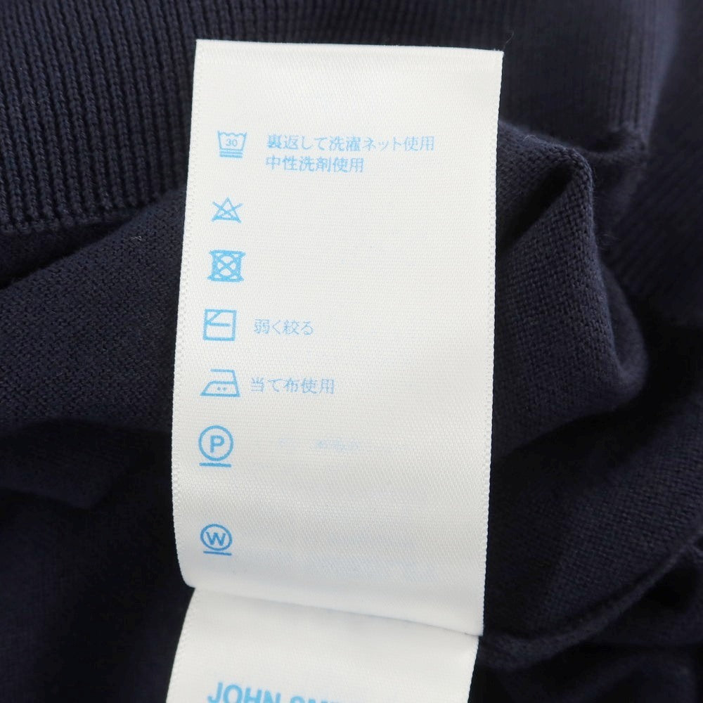 [Used] John Smedley JOHN SMEDLEY High gauge Sea Island cotton short sleeve polo knit navy [M] [Condition rank B] [Men&