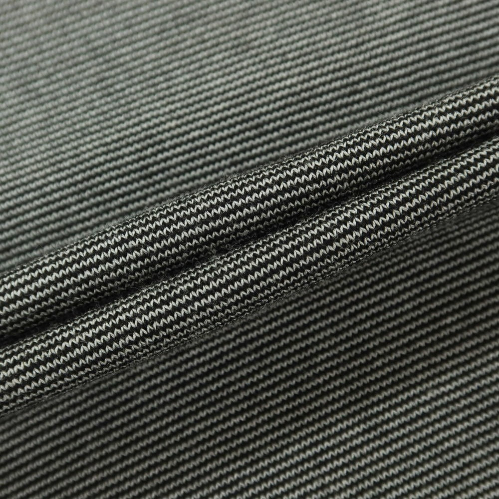 [Used] AOURE High gauge cotton polyester striped pullover knit, gray x black [L] [Condition rank B] [Men&