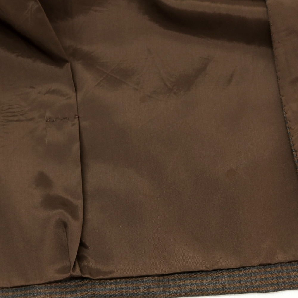 [Used] Sartoria Naoi Wool Check Handmade 3-Button Suit Brown x Gray [No description (S rank)] [Condition rank B] [Men&