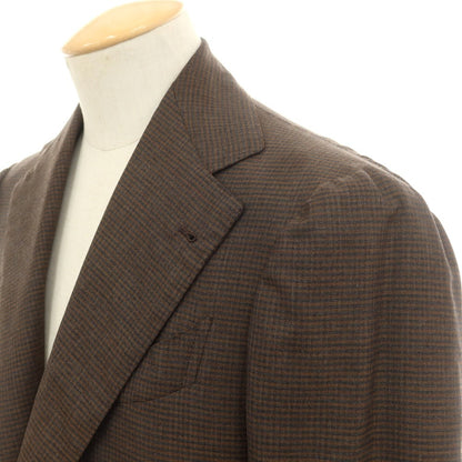 [Used] Sartoria Naoi Wool Check Handmade 3-Button Suit Brown x Gray [No description (S rank)] [Condition rank B] [Men&