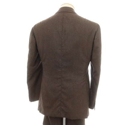 [Used] Sartoria Naoi Wool Check Handmade 3-Button Suit Brown x Gray [No description (S rank)] [Condition rank B] [Men&