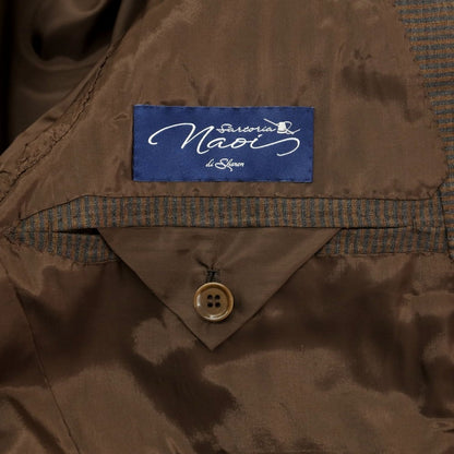 [Used] Sartoria Naoi Wool Check Handmade 3-Button Suit Brown x Gray [No description (S rank)] [Condition rank B] [Men&