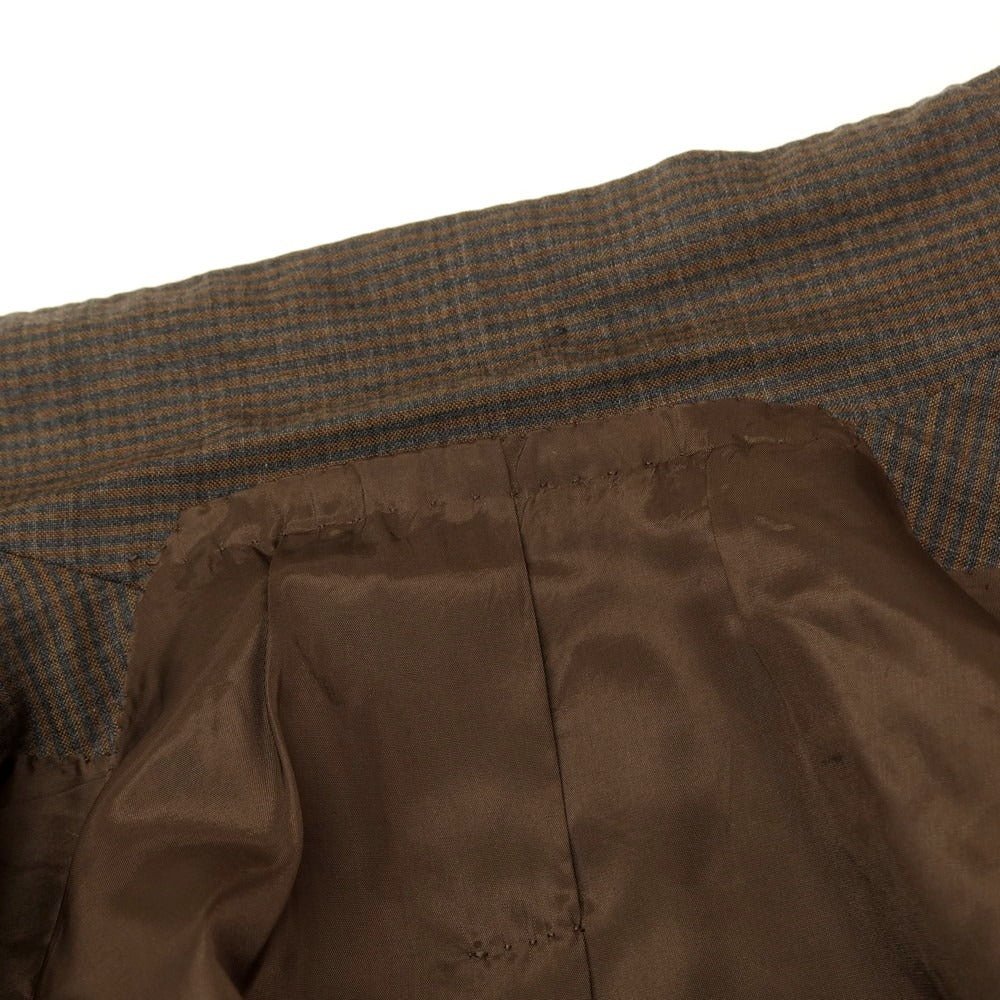 [Used] Sartoria Naoi Wool Check Handmade 3-Button Suit Brown x Gray [No description (S rank)] [Condition rank B] [Men&