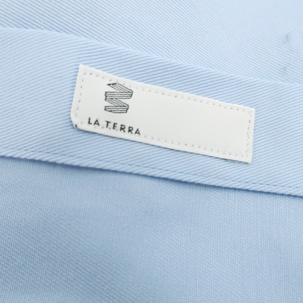 【中古】ラ テッラ LA TERRA コットン カジュアルシャツ ライトブルー【 2 】【 状態ランクA 】【 メンズ 】[EPD]