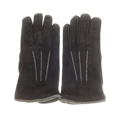 【新品】ラ テッラ LA TERRA スエード カシミヤライニング 手袋 グローブ ブラック【 8 1/2 】【 状態ランクN 】【 メンズ 】