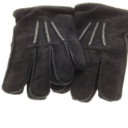 【新品】ラ テッラ LA TERRA スエード カシミヤライニング 手袋 グローブ ブラック【 8 1/2 】【 状態ランクN 】【 メンズ 】